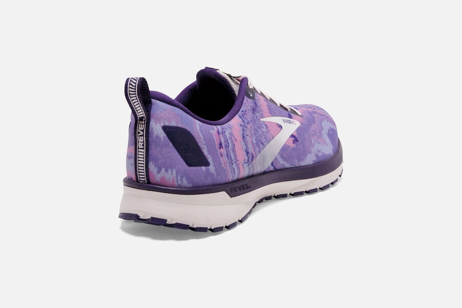 Brooks Revel 4 Road Running Shoes Womens Purple/Silver/Pink 458761-PSG